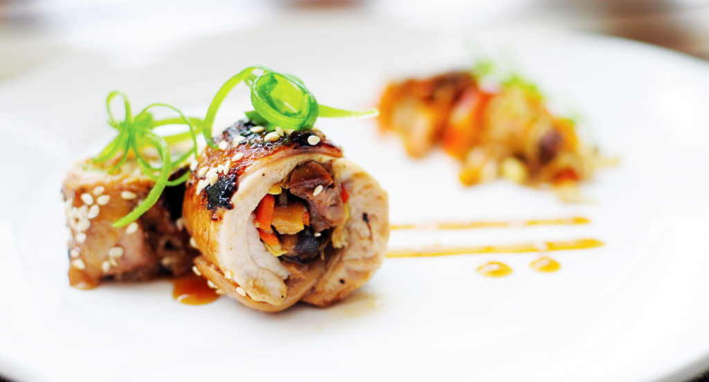 Teriyaki-Roulade-of-Chicken-Stuffed-with-Bean-Sprouts-and-Shitake-Mushroom